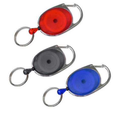 Keychain (Retract)Pk/25 (Oval, Assorted Colors)