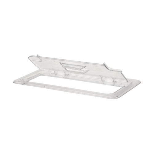 Cambro - 30CWLN135 - 1/3 Size Clear Camwear® FlipLid® Hinged Notched Food Pan Cover