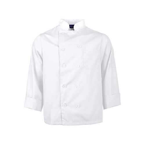 2577WHTL - KNG - Lg Lightweight Long Sleeve White Chef Coat