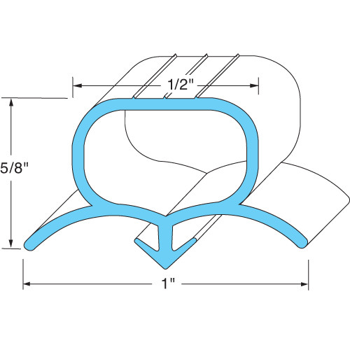712-025D-01 - Beverage-Air - Door End Gasket