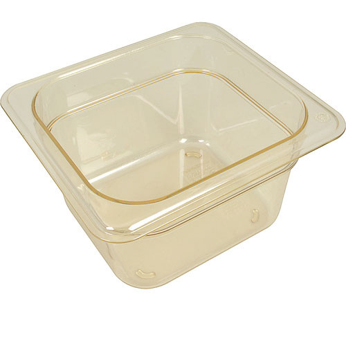 3088413 - Carlisle - 1/6 Size 4 in Amber StorPlus™ High Heat Food Pan