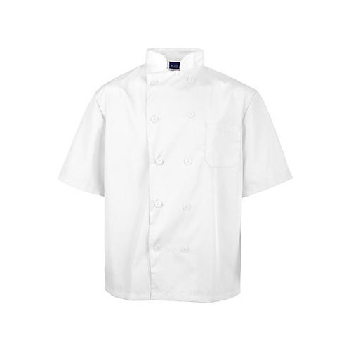 2578WHTL - KNG - Lg Lightweight Short Sleeve White Chef Coat