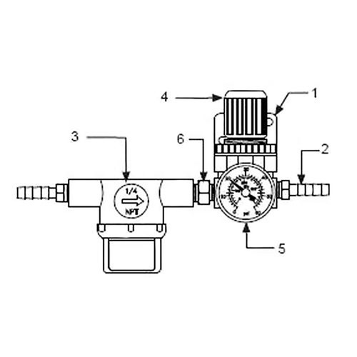 7000314 - AJ Antunes - Single Water Pressure Regulator Kit