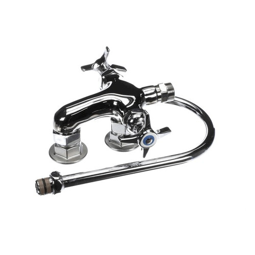 B-0316 - T&S Brass - Vertical Double PantryFaucet, Wall Moun