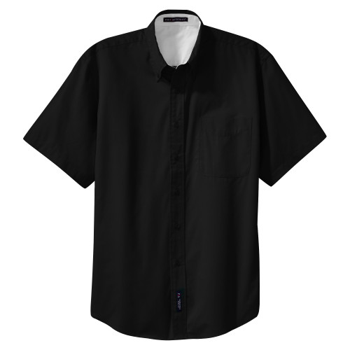 Port Authority - 1170BLK2XL - 2XL Black Men's Short Sleeve Dress Shirt