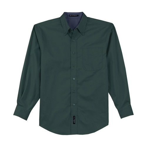 1183FGN3XL - KNG - 3XL Dark Green Men's Long Sleeve Dress Shirt