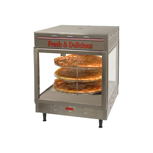 51018 - Winco - Benchmark 18 in Humidified Rotating Pizza/Pretzel Warmer Display