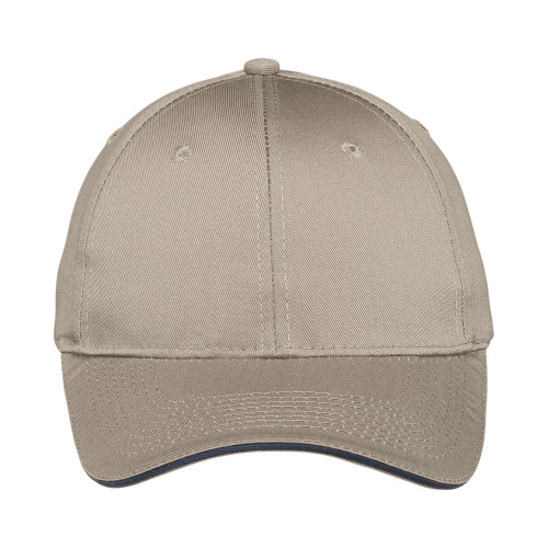 1860KHNV - KNG - Khaki and Navy Sandwich Bill Hat