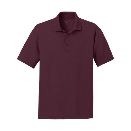 2804MARM - KNG - Med Maroon Racermesh Short Sleeve Sport Shirt