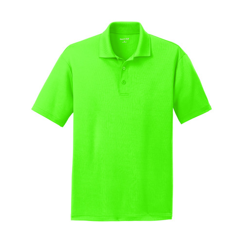 2804NGRM - KNG - Med Neon Green Racermesh Short Sleeve Sport Shirt