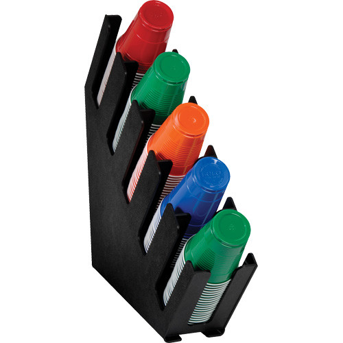 LID-5BT - Dispense-Rite - 5-Section Slim Cup/Lid Dispenser