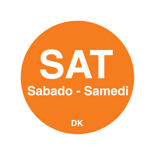 1100596 - Daymark - 3/4 in Round Saturday Label