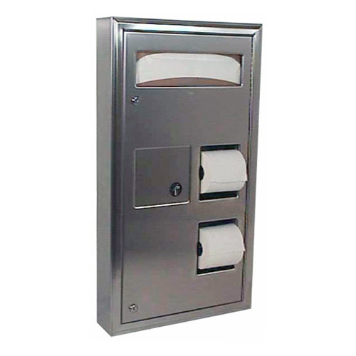 3579 - Bobrick - ClassicSeries™ Surface-Mount Seat Cover, Napkin Disposal & Toilet Tissue Dispenser