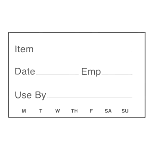Cambro - 1252SLB250 - 1 1/4 in x 2 in Dissolvable StoreSafe® Food Rotation Label