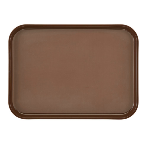 PT1216167 - Cambro - 12 in x 16 in Brown Polytread® Serving Tray