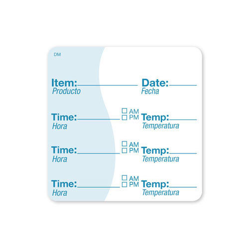 DayMark - 113621 - DissolveMark 2 in x 2 in Item/Date/Time/Temp Label