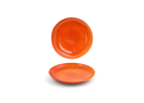 DSP031ORP23 - Front Of The House - 8 in Round Kiln® Blood Orange Plate