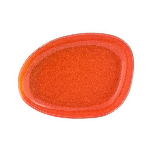 DSP032ORP23 - Front Of The House - 8 in x 6 in Oval Kiln® Blood Orange Plate