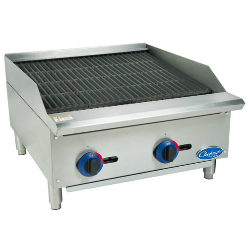 Globe - GLOC24CBSR - 24 in Gas Charbroiler Globe, Nat Gas, 75, 000 BTU