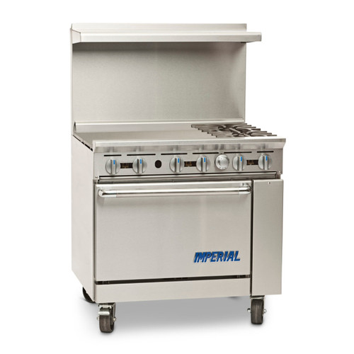 IR-2-G24 - Imperial - 36 in 2-Burner Gas Range w/ Griddle and Standard Oven