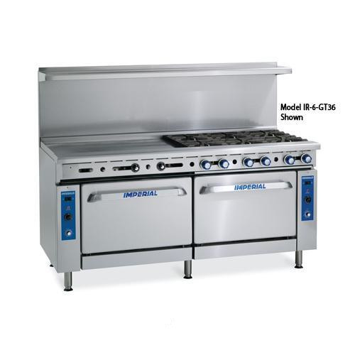 IR-2-G60 - Imperial - 72 in 2-Burner Gas Range w/ Griddle and Standard Ovens