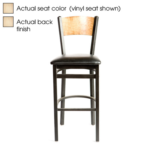 SL2150-1-SH-NT-NT - Oak Street Mfg - Plain Natural Wood Back & Seat Barstool