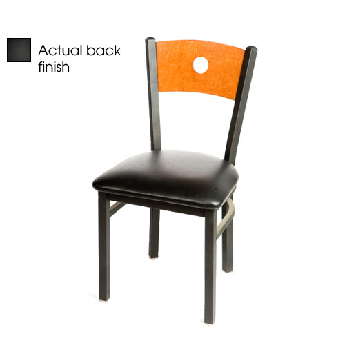 SL2150-B-WB-BLK - Oak Street Mfg - Bullseye Black Wood Back Chair w/Black Vinyl Seat