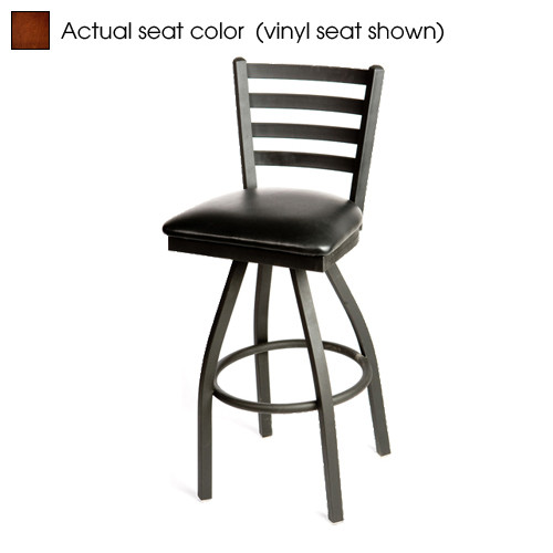 SL2301S-WA - Oak Street Mfg - Ladderback Swivel Barstool w/Walnut Wood Seat