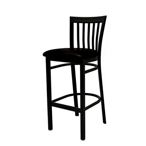 SL4279-1-WB - Oak Street Mfg - Jailhouse Barstool w/Black Wood Seat
