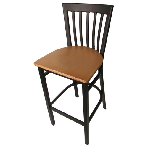 SL4279-1-NT - Oak Street Mfg - Jailhouse Barstool w/Natural Wood Seat