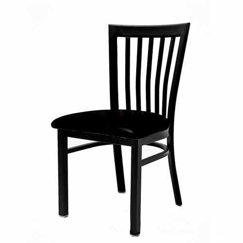 SL4279-WB - Oak Street Mfg - Jailhouse Chair w/Black Wood Seat