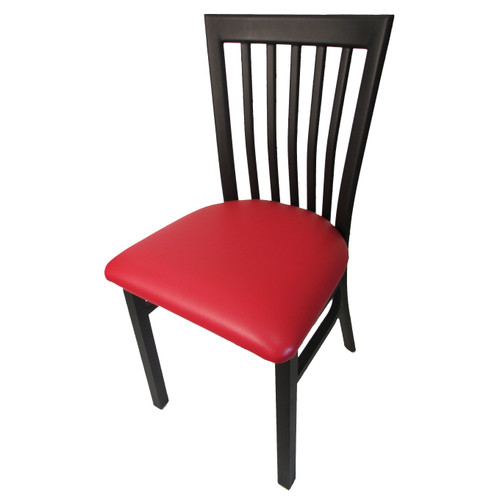 SL4279-RED - Oak Street Mfg - Jailhouse Chair w/Red Vinyl Seat