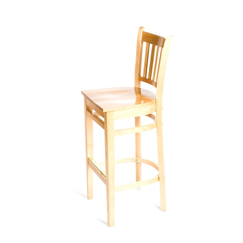 Oak Street Mfg - WB102NT-NT - Verticalback Natural All Wood Barstool