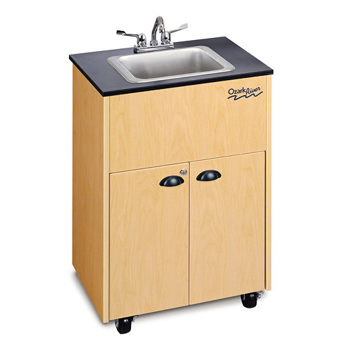 ADSTM-LM-SS1N - Integrity Distribution - Premier Series Stainless/Laminate/Maple Portable Hand Sink