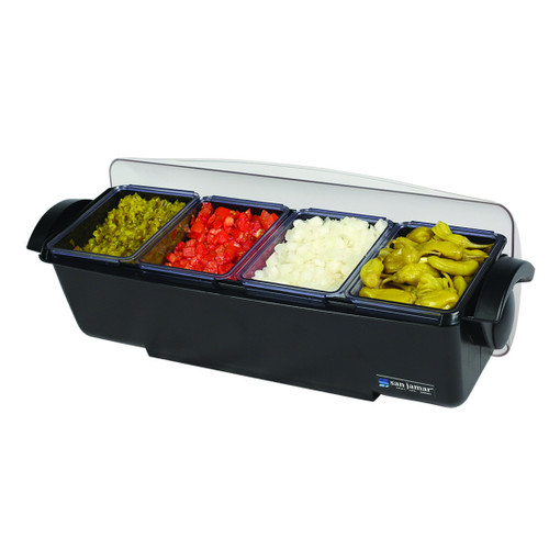 BD4004 - San Jamar - 6 qt The Dome® Garnish Center BD4004 - San Jamar - 6 qt The Dome® Garnish Center