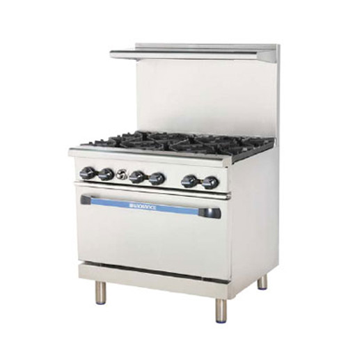 TARG-24G2B - Turbo Air - 36 in 2-Burner Radiance Series Gas Range w/ Griddle and Standard Oven
