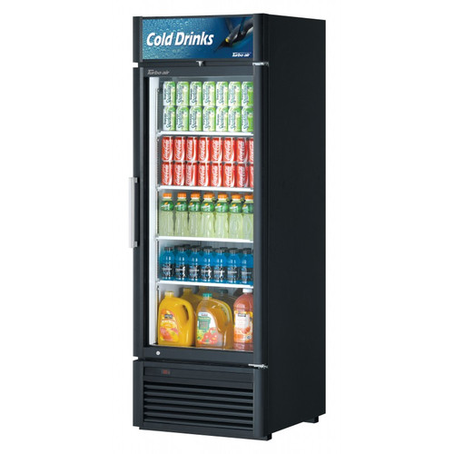 TGM-23SDB-N6 - Turbo Air - 19.4 cu/ft 1-Door Black Refrigerated Merchandiser