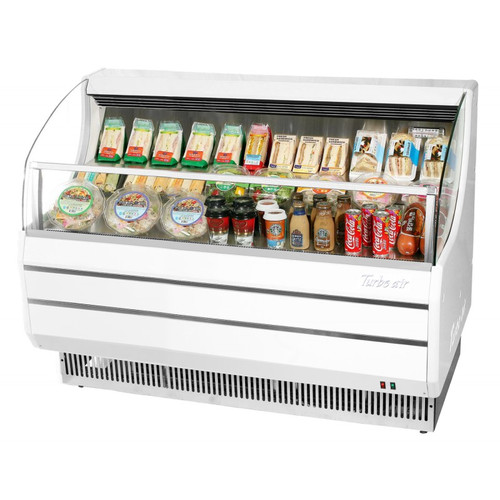 TOM-60SW-N - Turbo Air - 63 in White Slim Line Open-Display Merchandiser