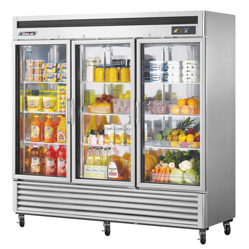 TSR-72GSD-N - Turbo Air - 3 Door Super Deluxe Refrigerated Merchandiser