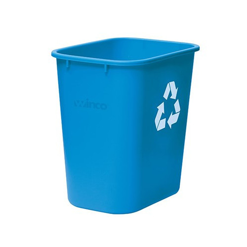 Winco - PWR-28L - 28 qt Blue Recycle Can