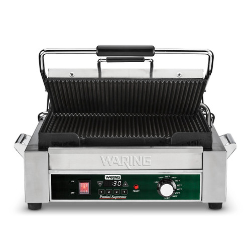 Waring - WPG250TX - Ribbed Panini Grill with Programmable Timer