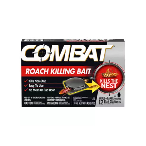 Combat - 2340005701 - 12 ct Small & Large Roach Bait Station - 10 Boxes Per Case