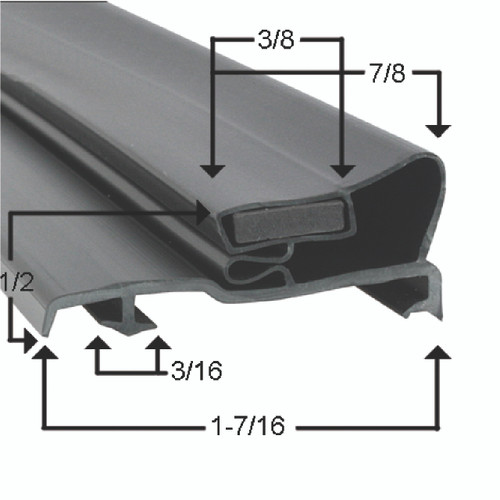 8142963 - Mavrik - 23 1/4 in x 54.0625 4-Sided Black PVC Gasket