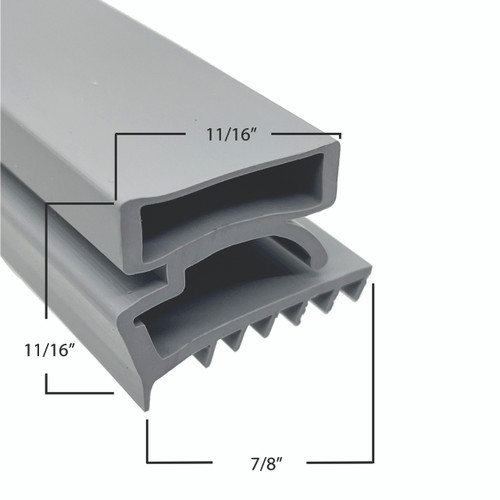 8143022 - Mavrik - 23 1/4 in x 47 1/4 4-Sided Gray PVC Gasket