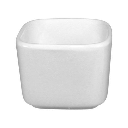 International Tableware - FA-443 - 2 oz Bright White Square Stackable Ramekin