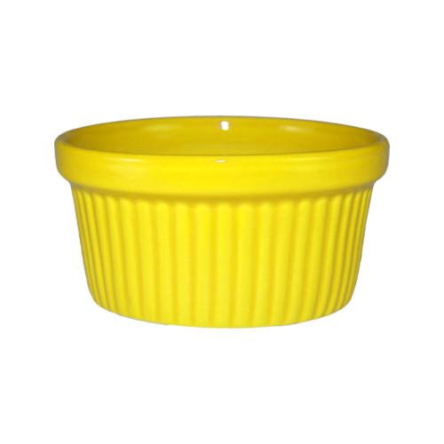 International Tableware - RAMF-4-Y - 4 oz Cancun™ Yellow Fluted Ramekin