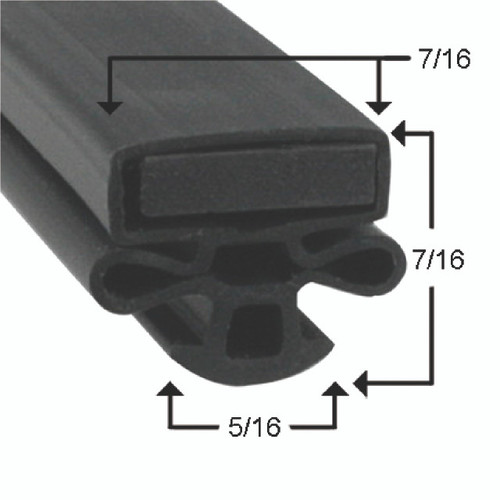 8146479 - Mavrik - 27 in x 66 in 4 Sided Black PVC Gasket