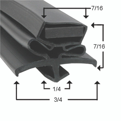 8146493 - Mavrik - 25 1/2 in x 54 3/8 in 4 Sided Black PVC Gasket