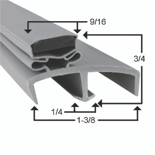 8146520 - Mavrik - 30 1/4 in x 33 in 4 Sided Gray PVC Gasket