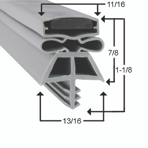 8146542 - Mavrik - 36 in x 78 in 3 Sided Gray PVC Gasket